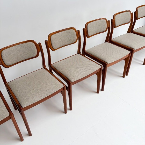 Set di 6 sedie di design danesi di Johannes Andersen per Uldum, anni '60 – Sedie da pranzo, Tessile (photo 4 of 22)