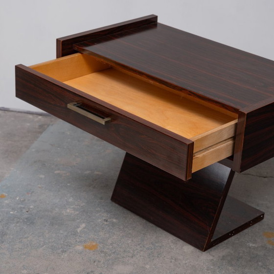 Image 1 of Paar konstruktivistische Nachttische aus Holz