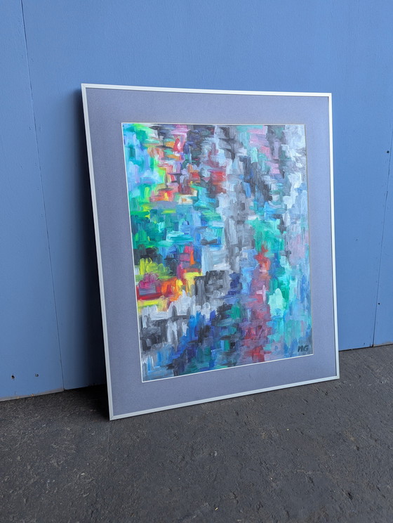 Image 1 of Abstract painting blue