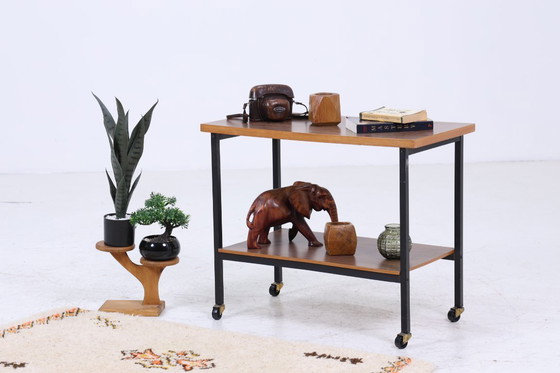 Image 1 of Vintage serving trolley from the 60s | Mid - Century table telephone table side table retro #05-25