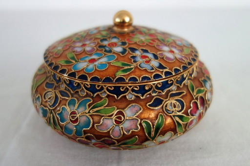 Cloisonné-Emaille-Ingwerglas, China, 1960er Jahre