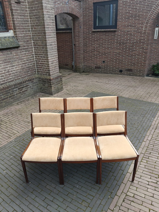 Image 1 of Set vintage eetkamerstoelen zes stuks