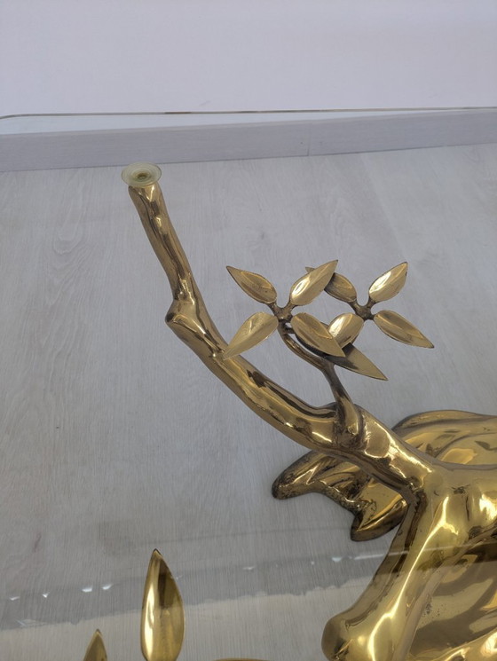 Image 1 of Willy Daro - Tavolino - Bonzaï - Ottone, vetro