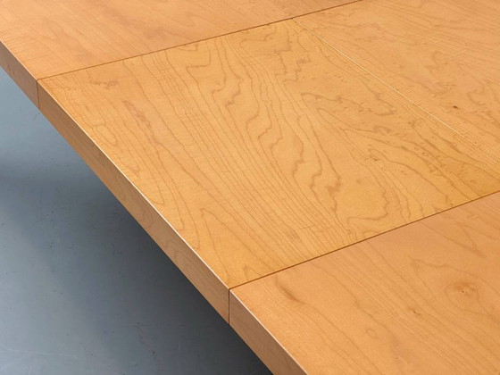 Image 1 of Extendable designer dining table by Chi Wing Lo for Giorgetti, Italy, 1990s
