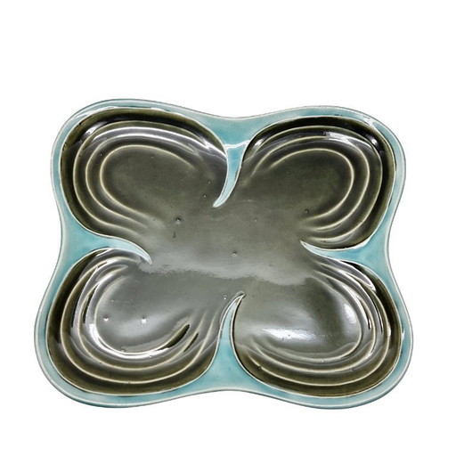 Vintage Art Nouveau stijl aardewerken schaal van Fives-Lille