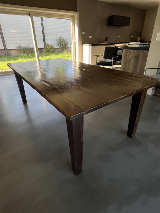 Image 1 of Houten eettafel landelijk stijl