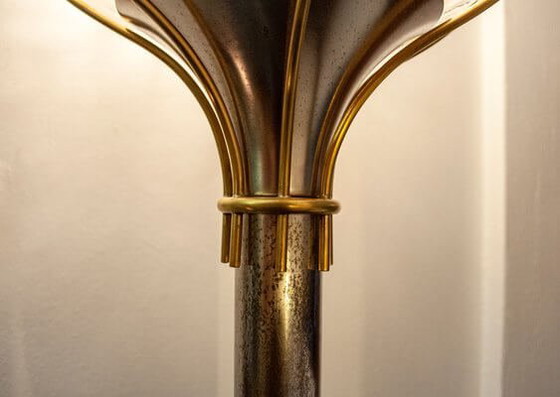 Image 1 of Lampadaire en laiton et verre par Angelo Brotto pour Esperia, 1960s