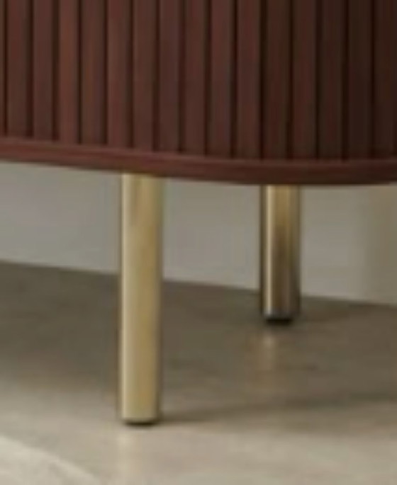Image 1 of TV unit from made.com, walnut wood and brass