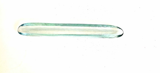 Image 1 of Plato de cristal alargado de los años 70, longitud 38 cm