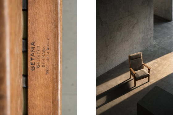 Image 1 of Vintage Mid-Century Danish Modern Model GE-181-A Armchair by Hans J. Wegner for Getama, 1950s