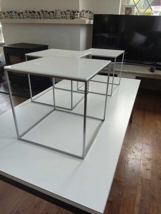 PKJ71 Poule Kjaerholm Nesting Tables Dänemark 1957, PK71 Nesting Tables Poul Kjaerholm, Beistelltische (Foto 15 von 15)