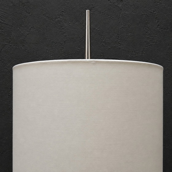 Vintage space age design vloerlamp DAB Spanje David Abad (1990s) space needle – Vloerlampen, Chrome, Textile (photo 7 of 15)
