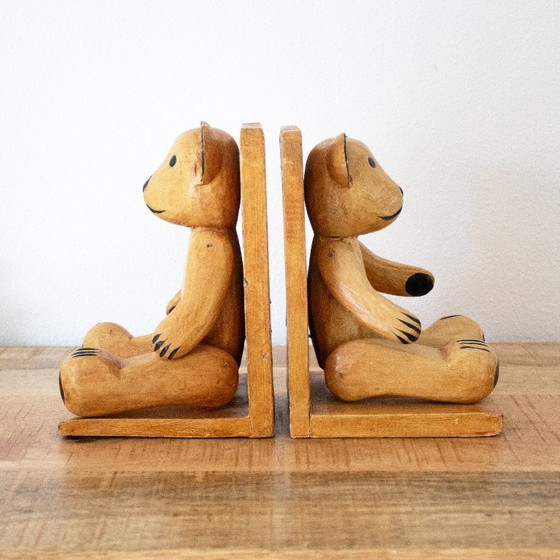 Image 1 of Vintage Teddy Beren Boekensteunen Set