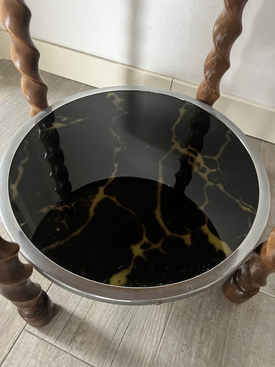 Image 1 of Pratique Art Déco Bijzettafel avec schildpad Shell Accenten