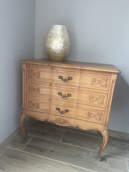 Elegant massief eiken lade kastje