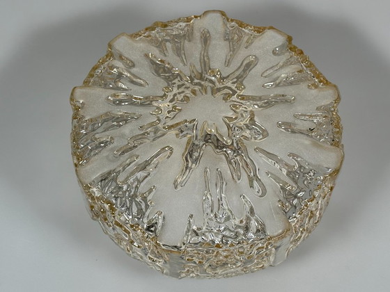 Image 1 of Plafonnier années 60/70, encastré, verre, métal, design futuriste