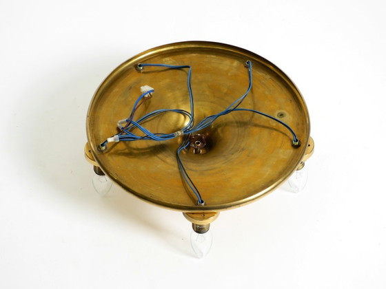 Image 1 of Beautiful 1960s Space Age brass ceiling lamp with 5 glass balls