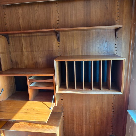 Poul Cadovius Cado Wall System, Teak Veneer, Vintage Danish Design, Wall cabinet, Wood, Brown (photo 15 of 33)