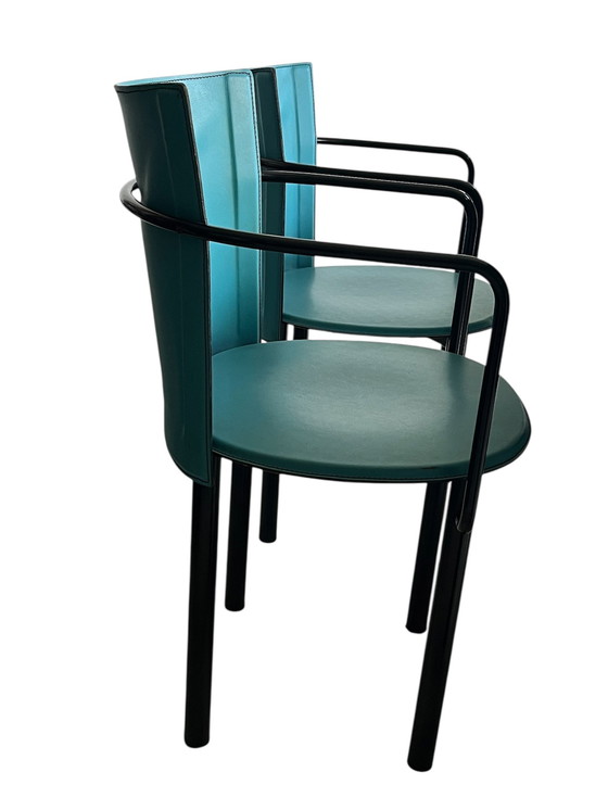 Image 1 of 4 sillas de comedor posmodernas, Enrico Pellizzoni, Italia