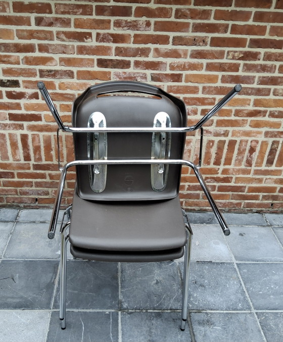 5 sedie vintage di Marko Holland, design di Jac Vogels, circa 70 – Sedie da pranzo, Metal, Plastic (photo 5 of 7)