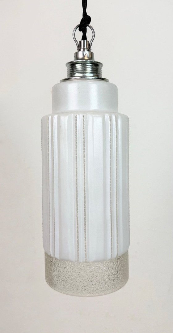 Image 1 of Vintage glazen plafondlamp, jaren 70