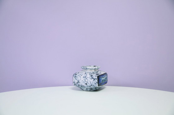 Image 1 of vase bleu mélangé Allemagne de l'Ouest