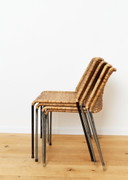 Fauteuil en osier « Santa Lucia » d'Herbert Hirche pour Wilde & Spieth | Ensemble de quatre