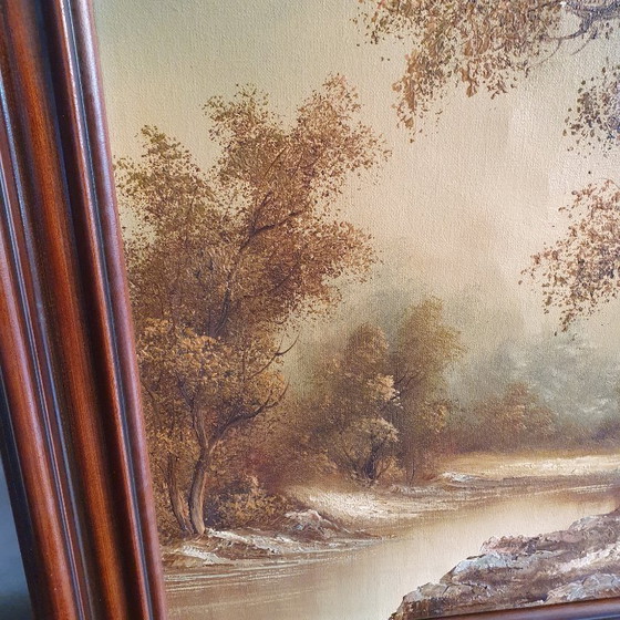 Image 1 of Dipinto d'epoca Paesaggio autunnale a olio di Irene Cafieri