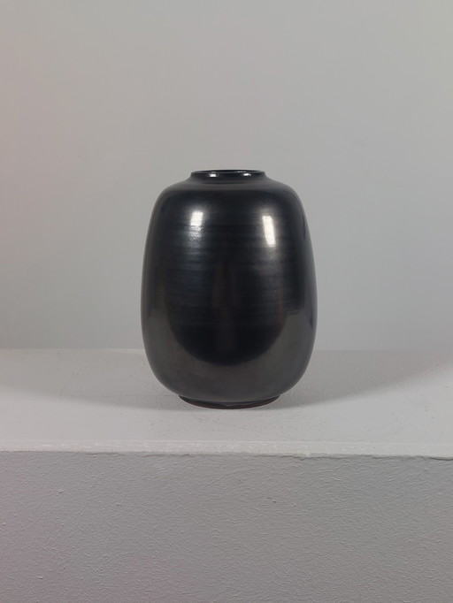 Vintage Mid Century Oxidglasur Vase Bürgel Keramik