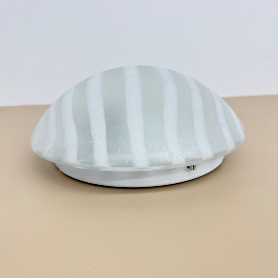 Image 1 of Lampada da parete/soffitto in vetro "zebra" di Peil & Putzler, anni '70, Germania.