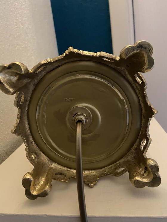 Image 1 of Celadon pâte-sur-pâte porcelain table lamp with bronze mount