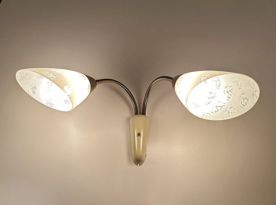 Image 1 of 2x Vintage Modular Wall Lamps, 1950s