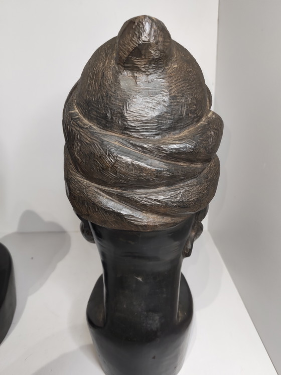 Busto Uomo e Donna Makonde Tanzania in Ebano – Sculture, Wood (photo 8 of 15)
