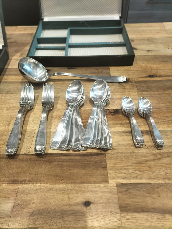 Image 1 of 24-piece Art Deco service, hallmarked