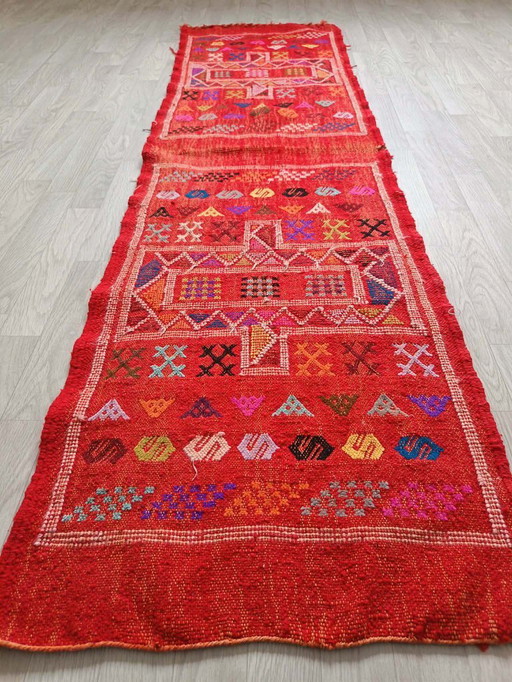 Kilim bereber hecho a mano para pasillo