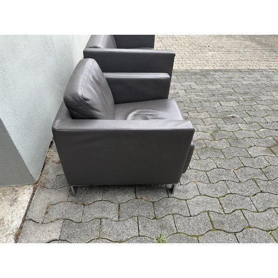 Image 1 of Walter Knoll leren fauteuil Foster 500 donkerbruin