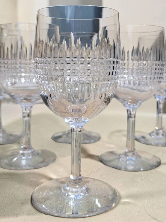 6 crystal water glasses from Baccarat, model Nancy. – Glass & Decanter, Art Deco (photo 2 of 6)