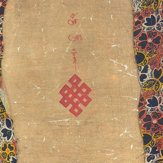 Vintage Shakyamuni Buddha Thangka – Jaren 70 – Schilderijen & Tekeningen, Textile, Canvas (photo 5 of 5)