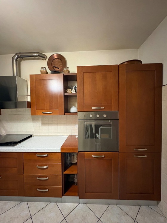 Kitchen unit with Franke sink, in brown wood, Shelving unit, Metal (photo 2 of 5)