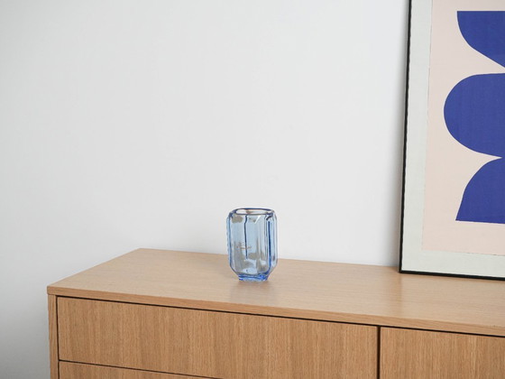 Image 1 of Blue glass vase, Danish design, 1960s, made in Denmark