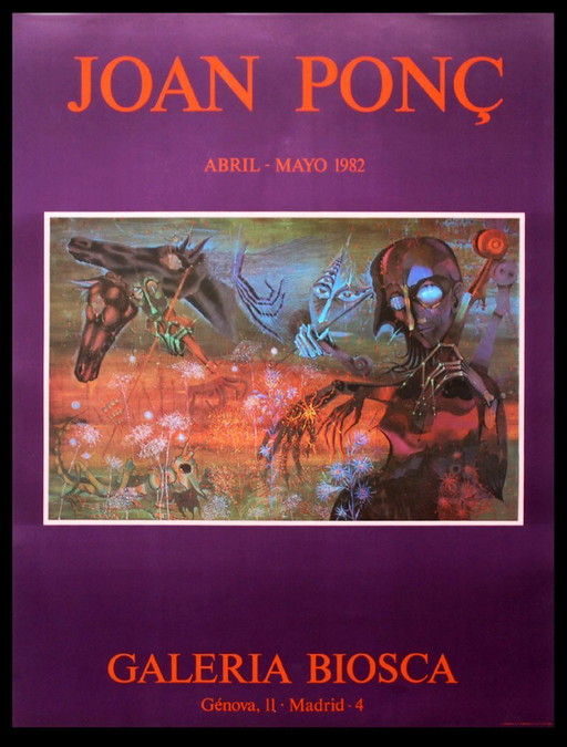 Ponc, Joan - Galeria Biosca Madrid, 1982 - Exhibition poster