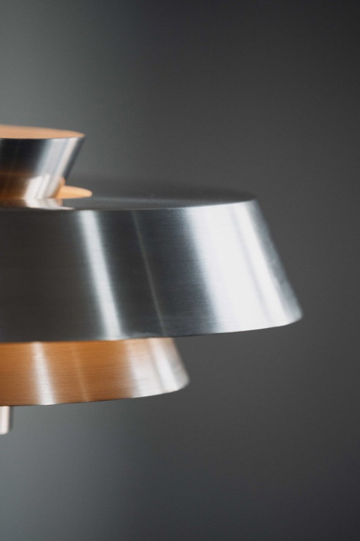 Nova Pendant Lamp by Jo Hammerborg for Fog&Morup in brushed aluminium