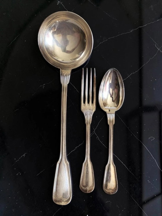 25 silver-plated cutlery sets "Les Grands Magasins du Louvre" (photo 6 of 12)