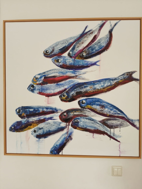 Pintura al óleo "Peces" – Pinturas y dibujos, Lienzo (photo 6 of 6)