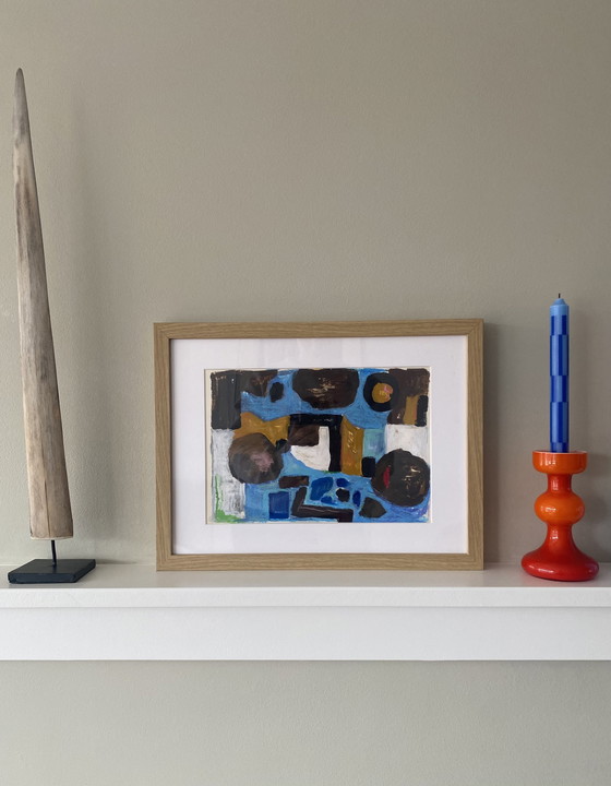 Image 1 of Abstract painting including frame 40 x 30