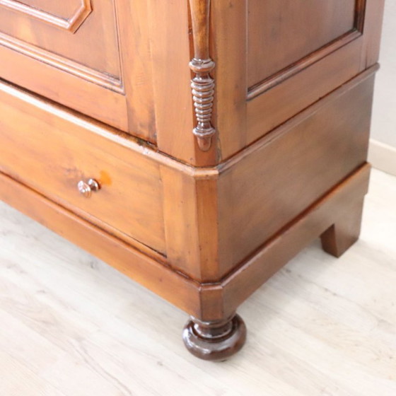 Antique Wardrobe in Solid Walnut, Restored, Italy Mid 19th Century – Wood (photo 8 of 21)