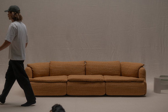 Image 1 of Vertrauliches Dreisitzer-Sofa von Saporiti - Italien 1970er Jahre