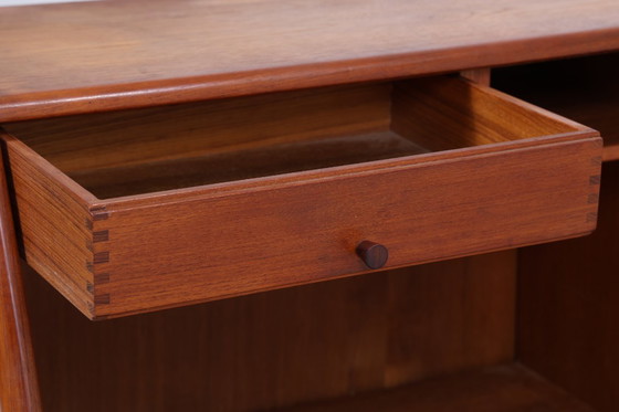 Image 1 of Secrétaire vintage en teck de Bernhard Pedersen & Søn années 60 | Mid Century Bureau Armoire Rétro Bois Rangement #06-13