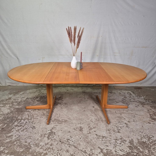 Langeskov Table à manger extensible danoise vintage 1960s