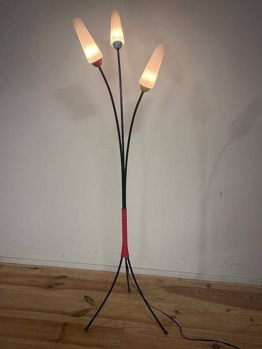 Farbige Fünfzigerjahre-Peitschenlampe